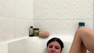 Solo Sweet Talk and Bathroom Pussy Play with Water