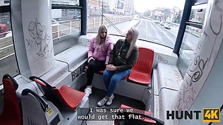 Hunt4k. lezzie pounded her new landlord