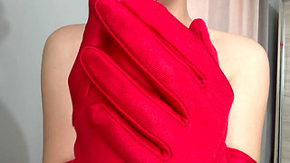 I Am Getting Excited in Colorful Gloves and Masturbating a Monster Cock