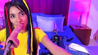 Japanese teen uses toys to pleasure pussy