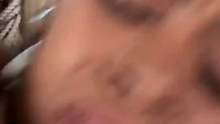 Busty ebony-skinned couture fucks black cock to enjoy cum