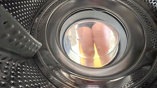 Destroying Her Pussy While She Was in the Washing Machine