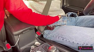 On the Highway I Make the Uber Driver Cum