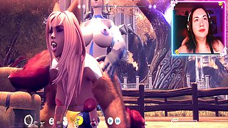 Futa best friend gets internal cumshot while gaming in this funny cartoon scene