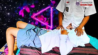 Hot Indonesian Hijab Teen Fucks High School Friend - Deep Throat & Creampie