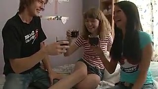 Lucky get gets to fuck sister and her friend !