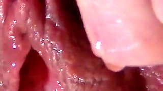Girl Pees From Very Close with Spread Pussy