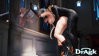 Arlecchino Gets Her Ass and Face Fucked by a Hilichurl - Genshin Impact 3D Animation Interracial Sex