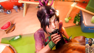 Slutty Fucking Ass Psylocke Deepthroats a BBC at the Beach, Honoka Big Breast Paizuri Cumshot Facial