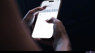 Smiling Alecia and Clemence's parasite porn