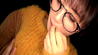 Short-haired Glasse Wearing Beauty: Reaching Ecstasy as Her Shaved Pussy Gets Pounded Repeatedly.