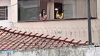 Transei Com Minha Amiga Na Varanda De Casa E Ficamos Pelada Pro Pessoal Da Rua 5 Min - Ale Mancini And Nicoly Mattos