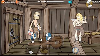 Fit anime girl Misskitty2k dives into a wild cartoon adventure in Assgard