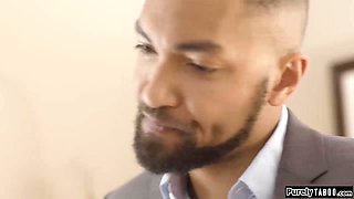 Busty Tits thief caught and analized by owner