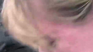 German couple has oral session outdoors