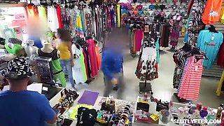 Teen in eyeglasses jumps on top of the lp officer and juggle off