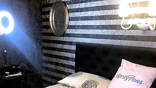 Amateur striptease and Solo masturbation