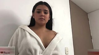 Stepmother teaches her stepson how to fuck - Melanie Caceres