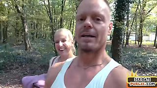 Public amateur MILF fucked outdoor after casting by sex date