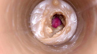 Precum squirting in my pussy Camera In Vagina 4k