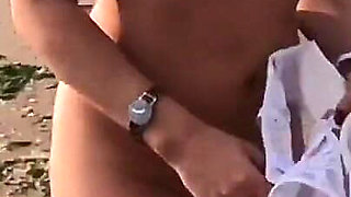 Naked on the Beach Stripping First