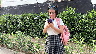 I Run Away From College and Go to My Boyfriend's House to Have Hard Sex and End up Cumming in My Innocent Face