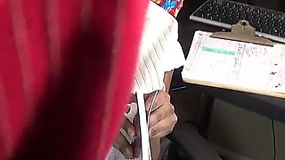 Secretary Giving Kinky Manager Hard Big Dick Point of View Blowjob and Missionary Fucking at Work Desk, Big Tits Sheisnovember