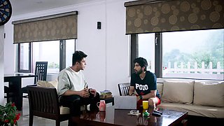 Indian pair celebrating their anniversary inside bedroom