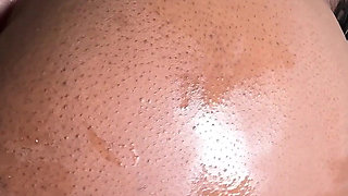 Thick Ebony Girl Takes a White Cock in Her Ass