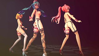 Mmd R-18 Anime Girls Sexy Dancing Clip 458