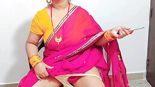 Indian Teacher Fucked Hard with Two Big Cocks in Her Pussy
