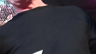 Cassie Young and Abbey Brooks get covered in cum during this gang bang