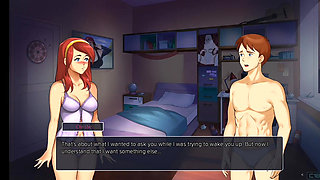 Step Sister with Panties on in Bed