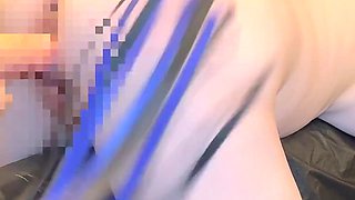 Japanese Sub Wife First Pussy and Anal Fucking Machine