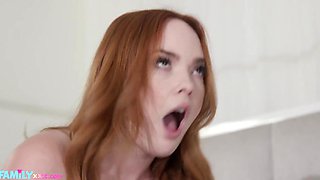 Hairy busty redhead with fat ass Summer Hart fucked in stockings - Summer hart