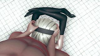 Bathroom Facefuck with 2b - Nier Automata Animation