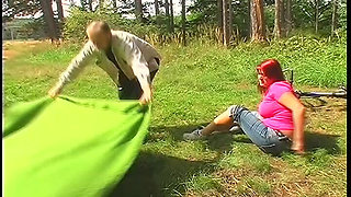 Experienced Doctor Helps a Redhead Girl and Bangs Deep Her Cunt in the Forest
