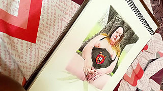 A Big Beautiful white woman masturbating under a tree attracting naked desi men