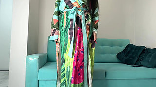 Lingerie and Silk Satin Robe on Me