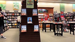 AMwednesday - flashing in a book shop