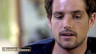 Sweet sinner - innocent stepbrother gets pulled into intense, golden shower with his fellating hot sister in law
