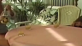 Blindfolded Blonde's Pussy Lips Clamped and Stretched Wide Open