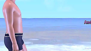 Adventures of Willy D: girl with huge boobs, a beach deepthroat and throat pie ep 25