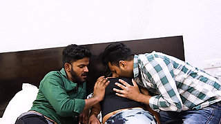 Two Stepbrother Fucked His Step Stepsister When Their Parents Not in Home, Hardcore Threesome