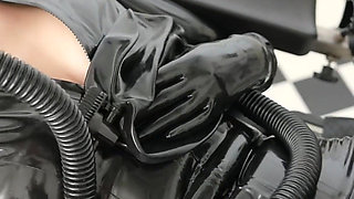 Solo Gasmask Games in the Rubber Clinic Part Two - the Fucking-machine
