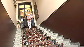 Blonde college babe gets fucked hardly