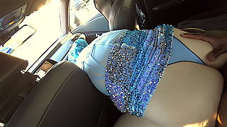 Jamdown26 - Black Doctor Almost Got Caught Fingering Hijab White Patient Big Fat Shaved Pussy Publicly Outdoor in His Car - BBW