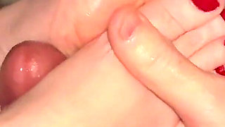 Sexy Wife Footjob Cumpilation Volume One