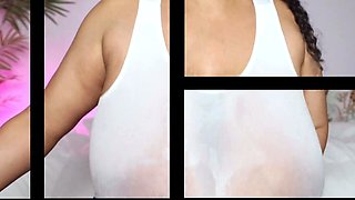 Sheer Sport Bra Tittyfucking - Huge boobs nerdy ebony