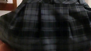 Dildo Fucking in Micro Skirt